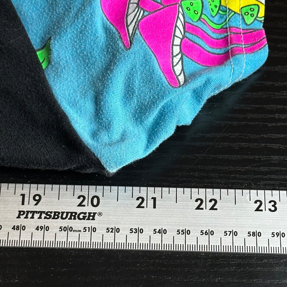 Fresh Laundry Mens Dont Trip Drip Mushroom Smiley‎ Colorblock Sleeve T-Shirt L - Picture 11 of 12